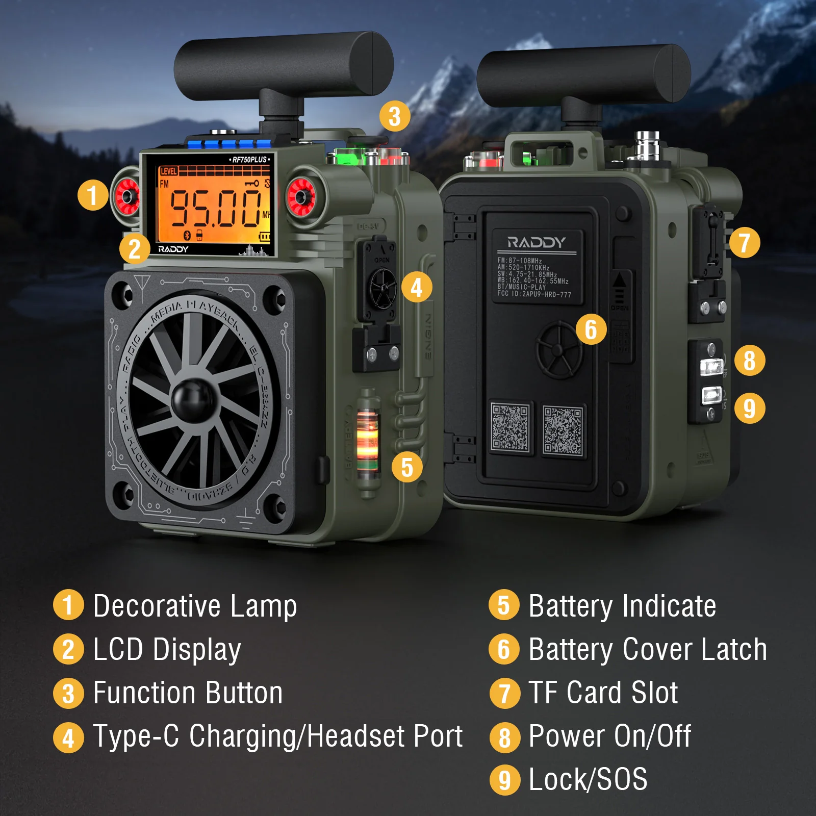 RF750 Plus AM/FM/SW Shortwave Radio - Image 10