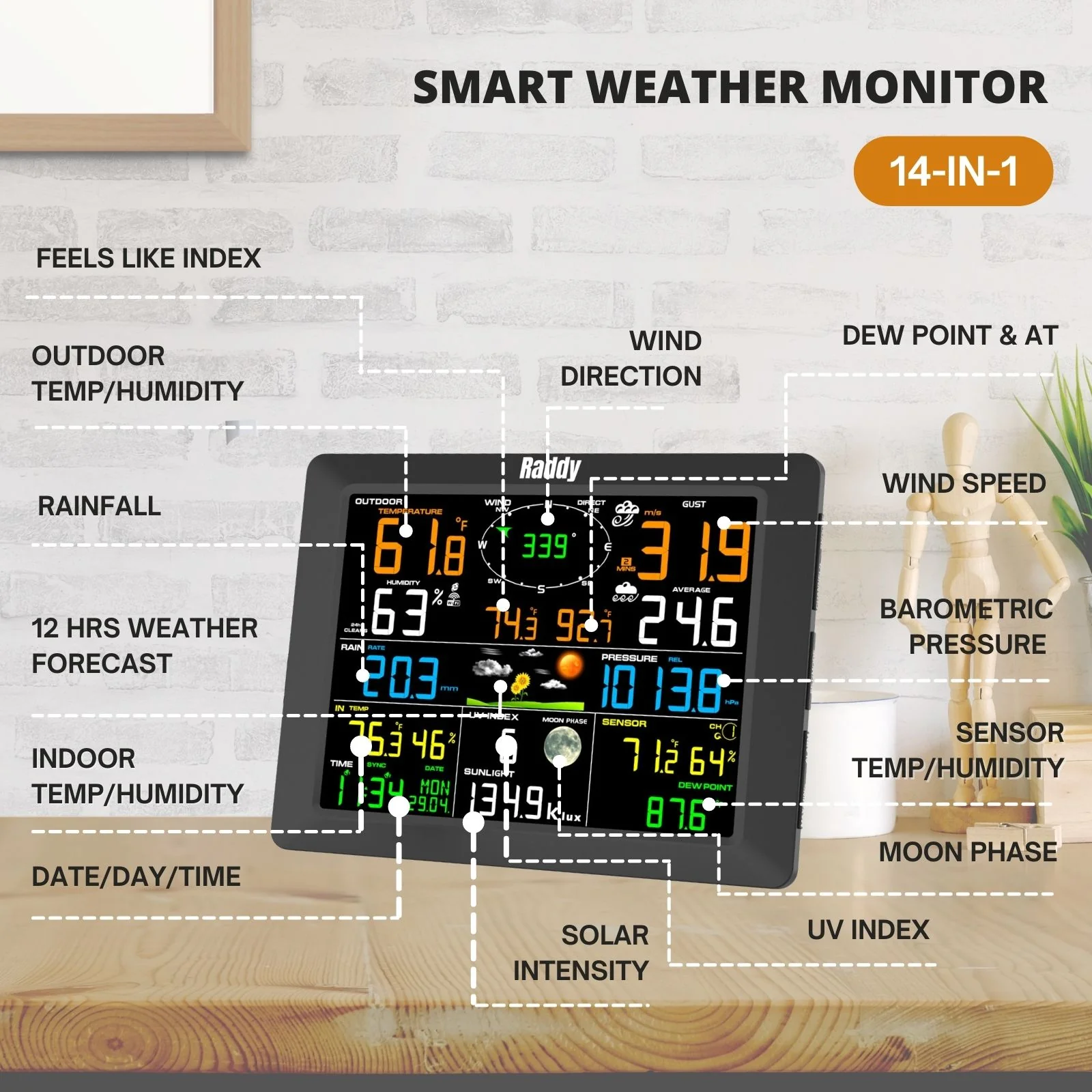 WF-100C Professional Weather Station - Image 3