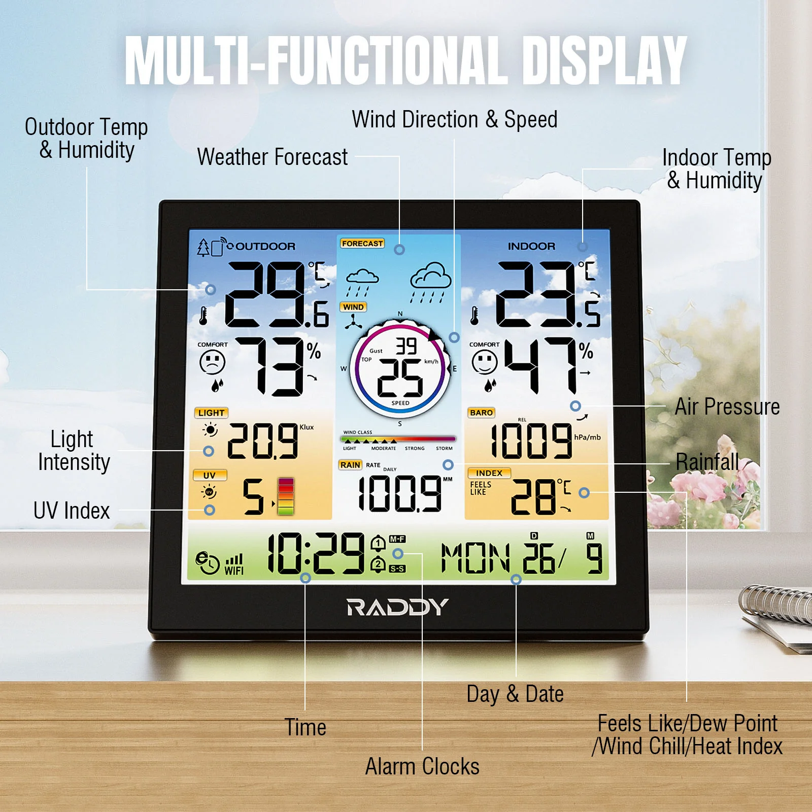 WF-120C Professional Weather Station - Image 3